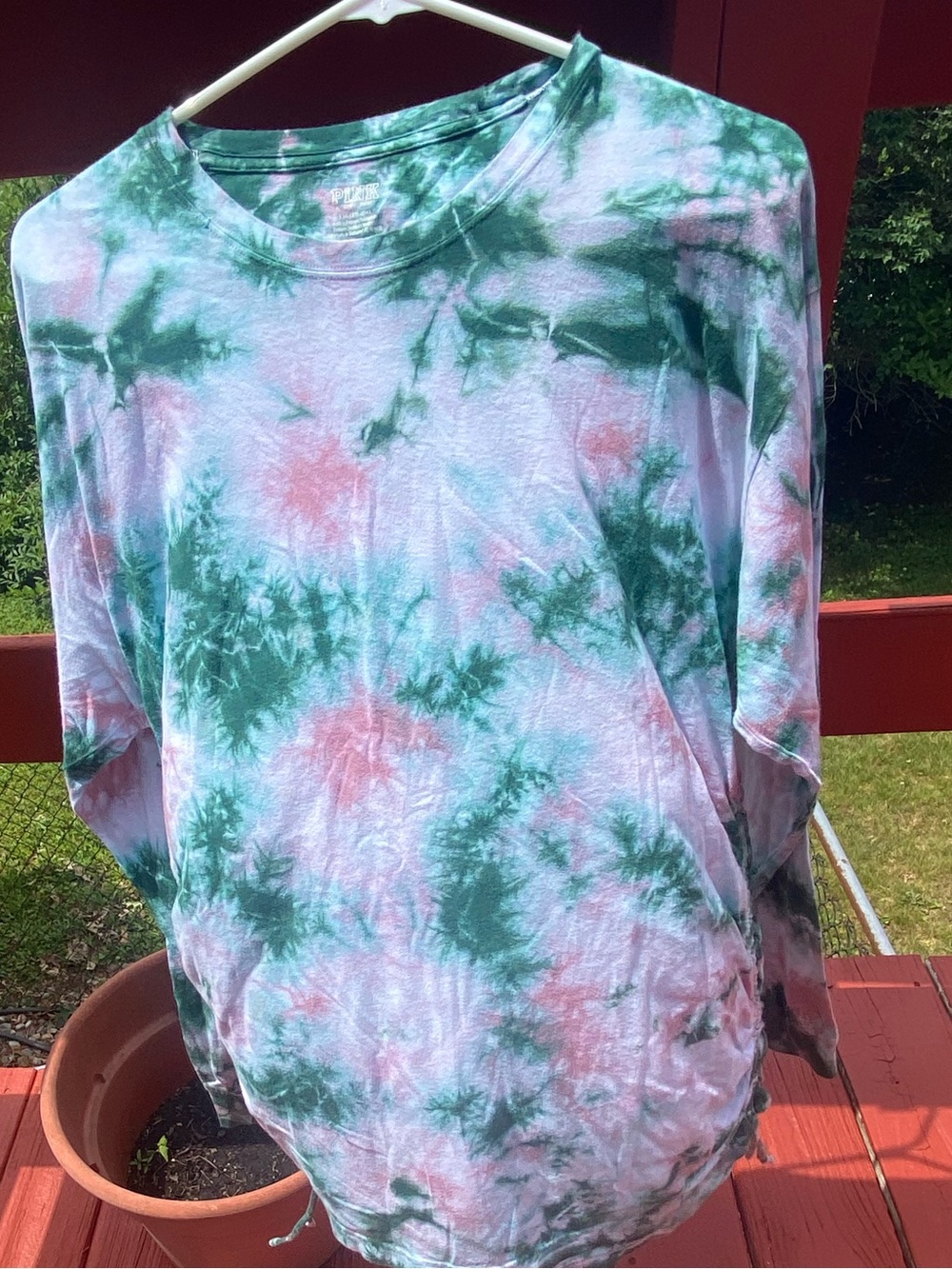 PINK Victoria’s Secret Tie-Dye Long Sleeve Top – Large - Picture 5 of 9